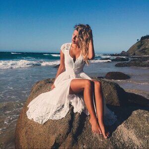 NWT Spell Wild Belle Lace Maxi Gown
